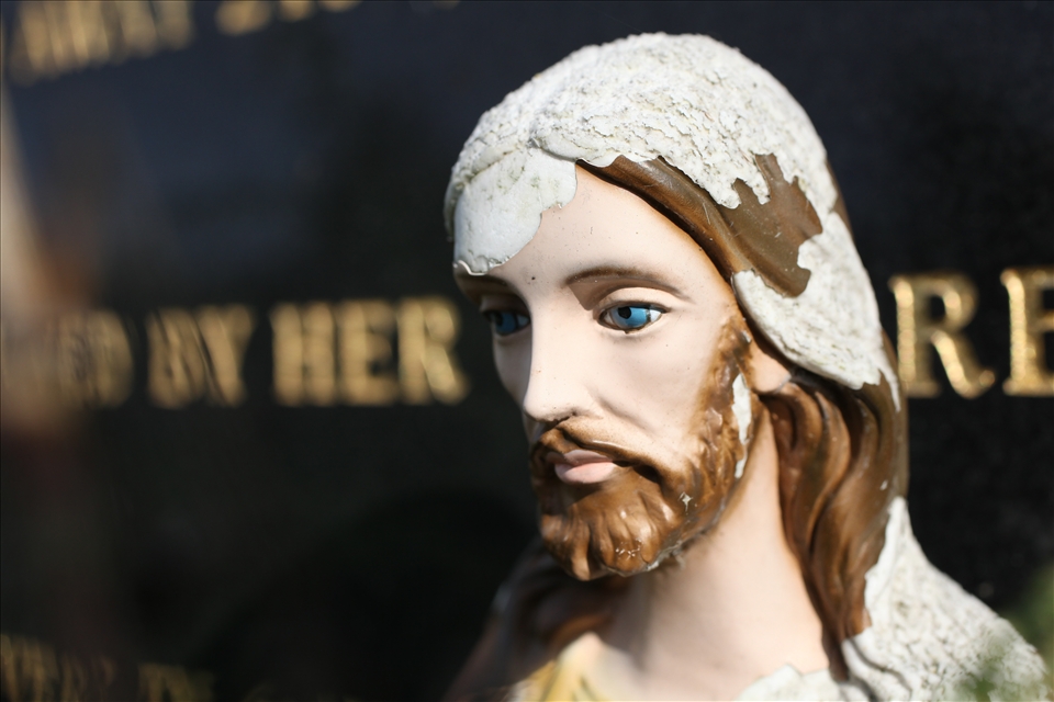 And finally Jesus, faded and forgotten