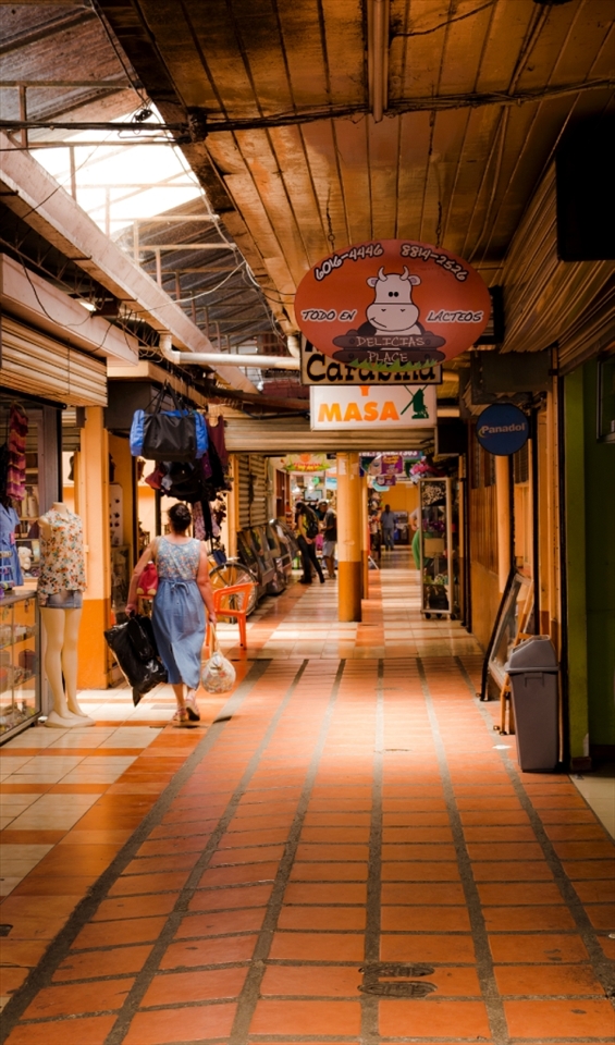 I was astonished about how big the market is (it takes 15 minutes to walk around it). It is like a mall where people can buy almost everything they need for living. Here is a lady after shopping several groceries.