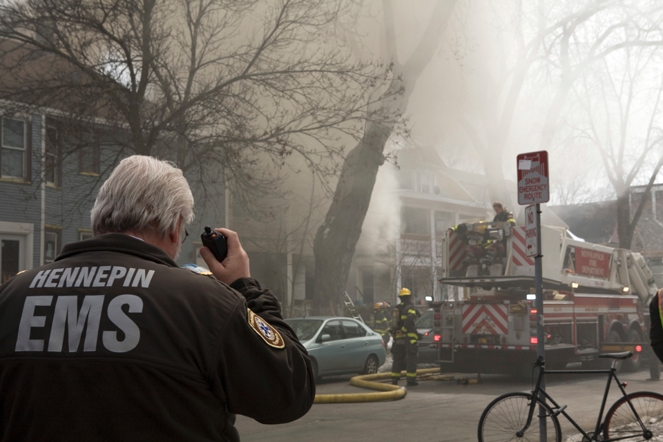 A fire erupted on East 25th Street and 1st Ave N. Firefighters were immediately called to the scene. Two people were said to have been in the house, and made it safely out before harm was done.