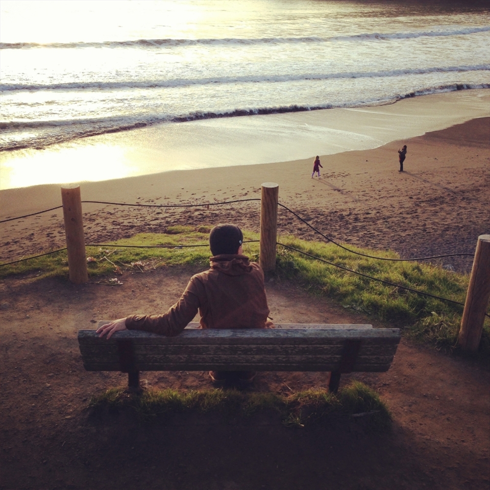Muir Beach at sunset in the middle of winter. Surrounded by local's homes on the northwest side, this area has become a restoration project for National Park Service and Golden Gate National Parks Conservancy. 