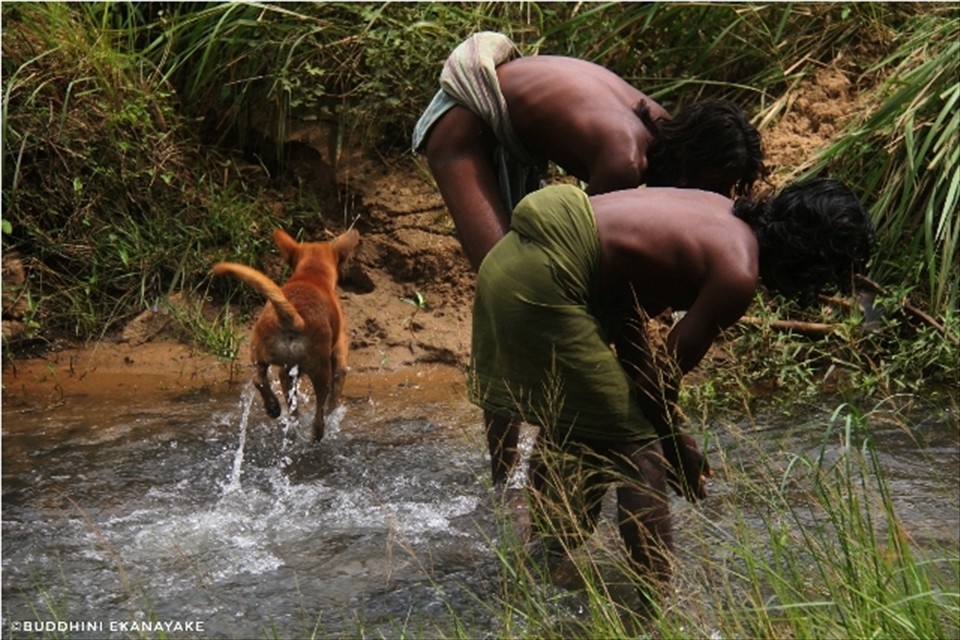 A moment with one of their hunting friends.