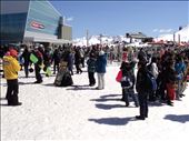 Very crowded as people collected skiing equipment: by bulli, Views[163]