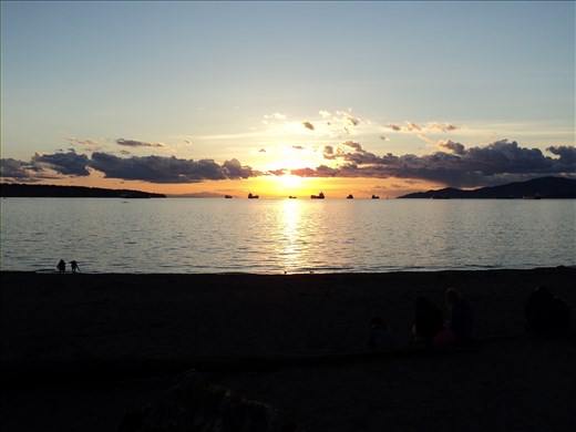 Sunset over English Bay about 200m from our front door