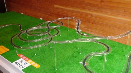 A scale model of the train track for the Ali Shan tourist train from Chiayi to Ali Shan