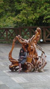 Some local timber ornaments in the train station courtyard: by bundynbeaches, Views[370]