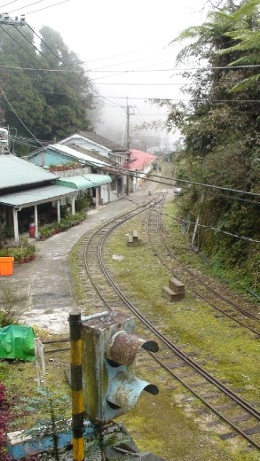 Shitzu Train station  on the Ali Shan tourist rail line closed down since the typhoon wiped out large sections of the track three years ago.