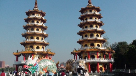The Dragon and Tiger pagodas on Lotus Pond, Zuoying