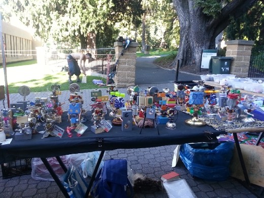 A toy maker's stall at the Salamanca markets