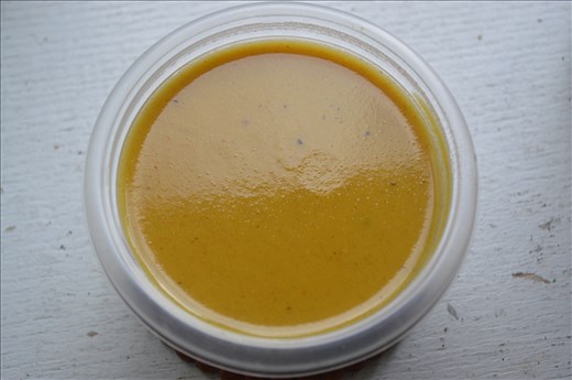 This is what a cup of salsa looks like. 