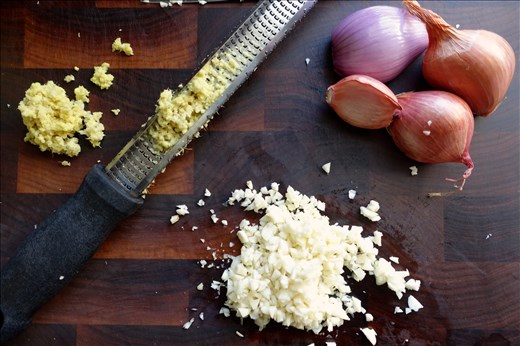 Ginger, garlic, and shallots