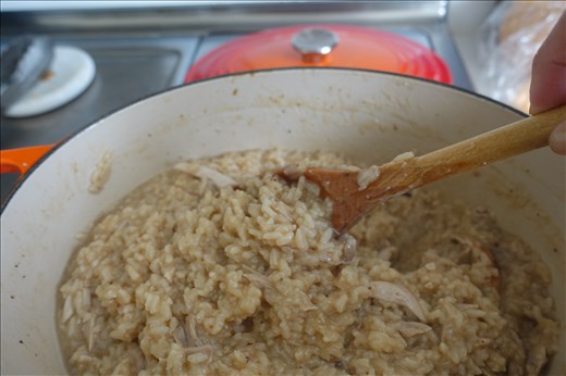 Add chicken stock, bring to boil, reduce to simmer. Cover & cook until tender.