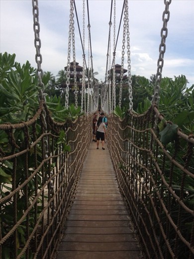 Bridge to southern tip of continent of Asia