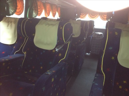 The whole bus has 'first class' seating - luxury