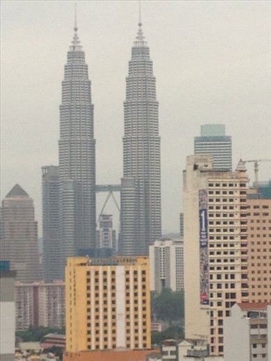 Kuala Lumpur skyline from my hotel window