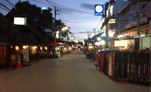 Evening on walking street Pai