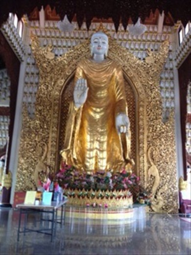 Large Buddha at Burmese temple