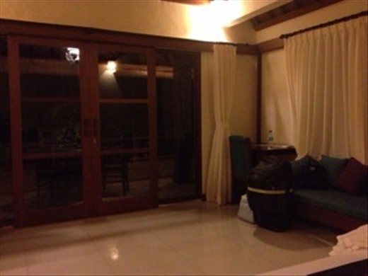 View from bed to terrace