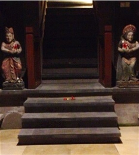 Entrance to hotel rooms