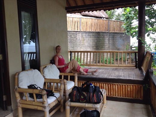 Jana on our terrace