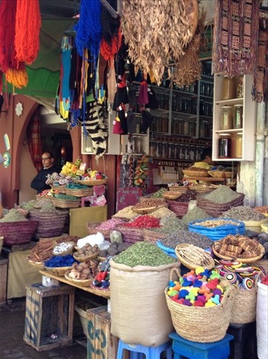 Colourful stall in the Marrakech Medina