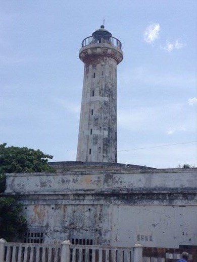 Pondy lighthouse has seen better days