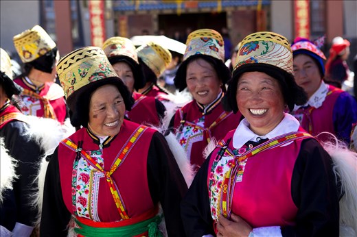 Tibetans. Going out to celebrate NY