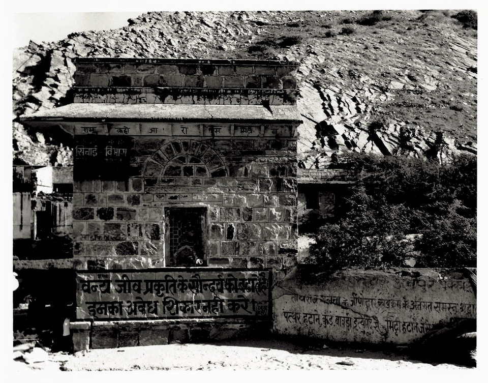 By the stonework, this gate on the Temple grounds could be anywhere in the world, but the Hindi script transforms it into an elegant and and uniquely Indian structure. 