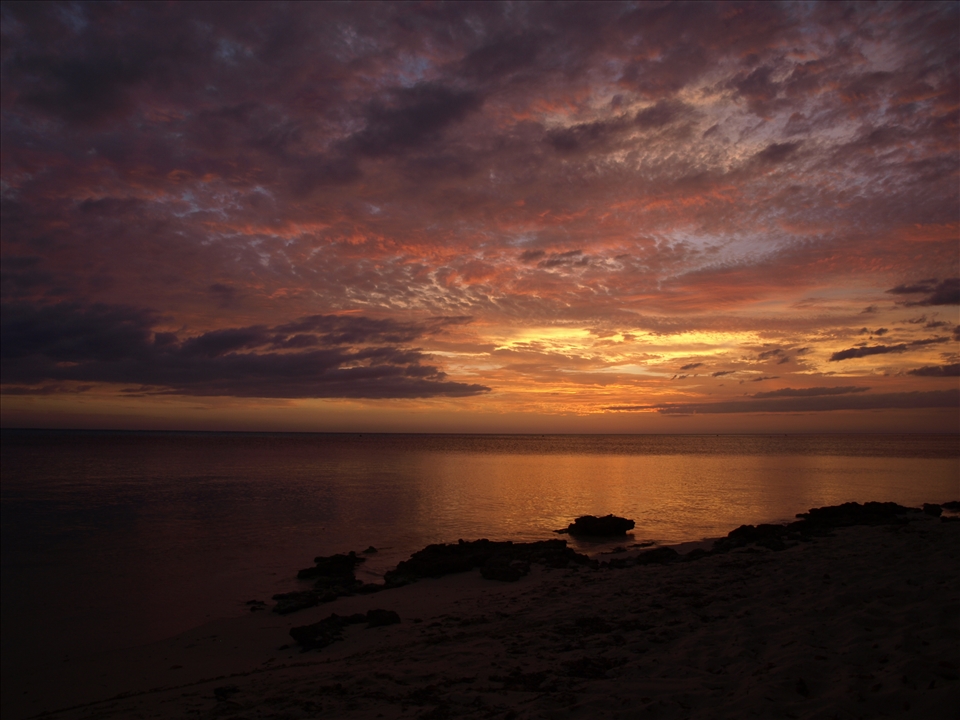 With very little light pollution, stunning sunsets such as this one are common in New Caledonia