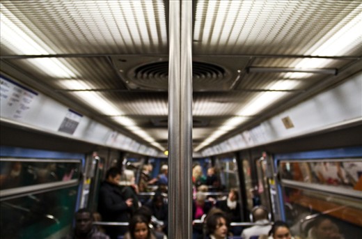 The famous, or should I say infamous, Métro. Once again beauty is present in everyday life, though those too caught up in it seem to suffering from tunnel vision.