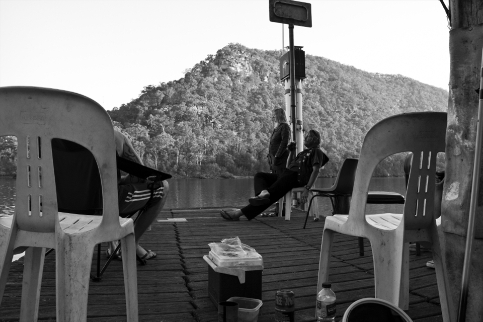 On the other side of the spectrum, a few lucky residence are enjoying some quality time fishing. However, the beers were disappearing faster than the fish were coming in.