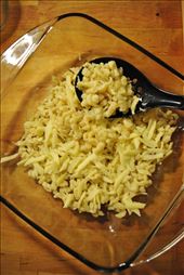 Layering the spätzle in a dish with Gruyere cheese.: by camelliaaebischer, Views[406]