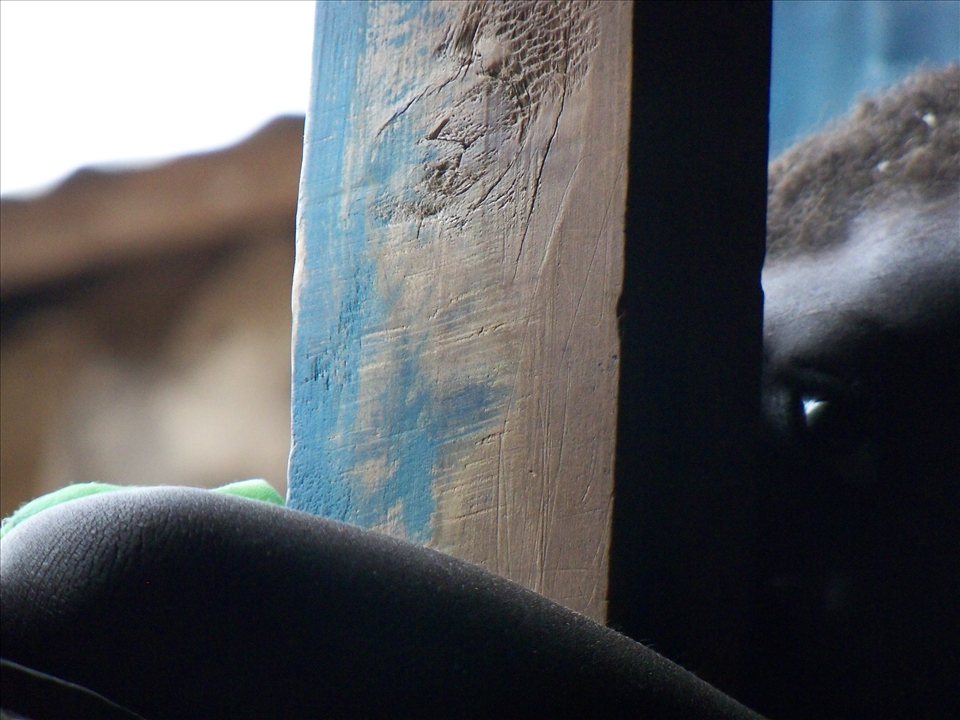 Looking In. A child's life is often relegated to the outside-in, within a family.