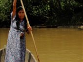 Doña Corina crossing the river Sarayacu (or river of corn) to visit her chacra (vegetable patch) located at a 30 minutes walk on the other side of the river. : by camila, Views[606]