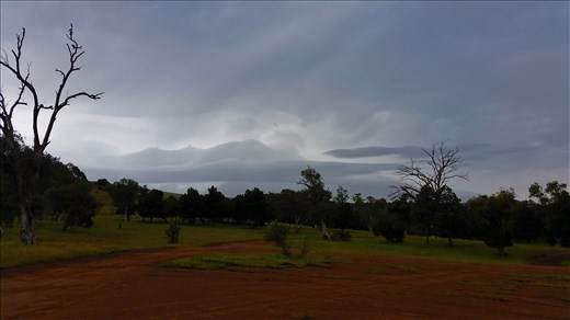 Watching the storm roll in at Warren Gorge
