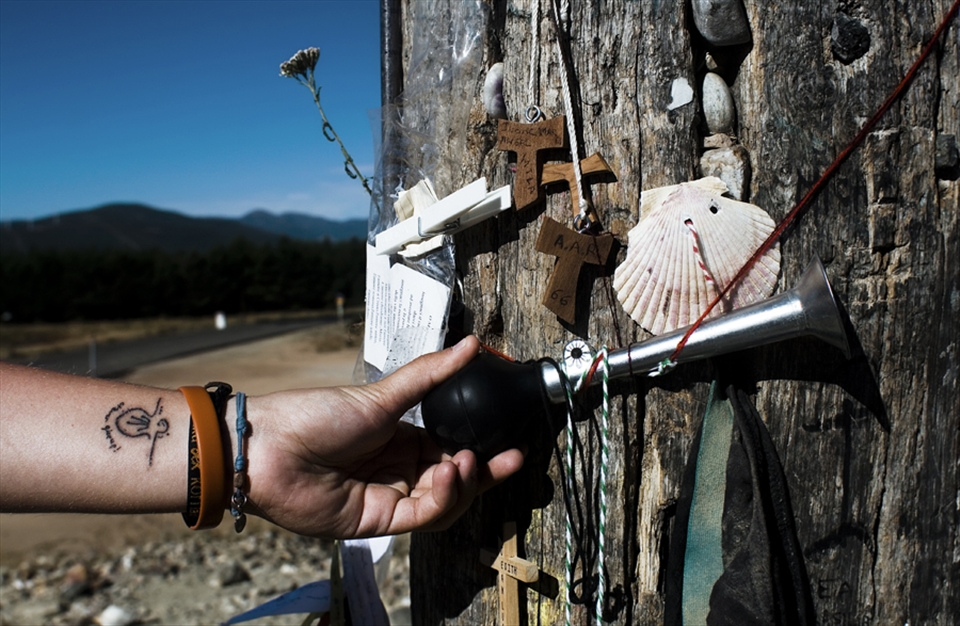 Marking with the pilgrims symbol to remember the essence of who you have found. 