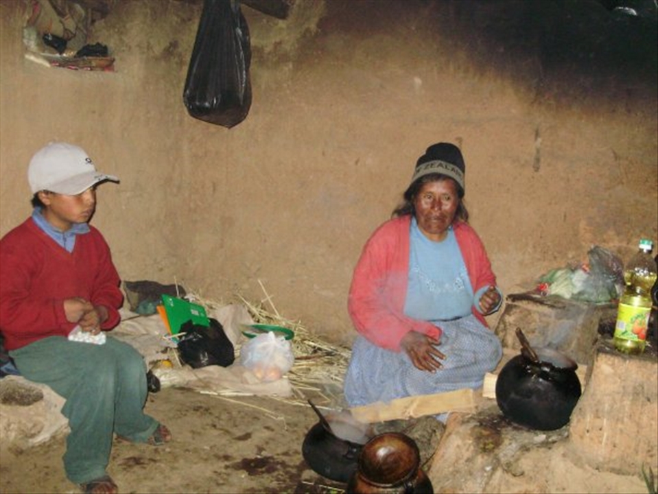 Mama Gilda in her kitchen