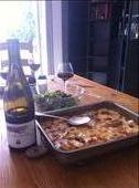 Home for lunch (finish at 1 on Friday) to a cook up from the winemakers mum Helene :) mmmmm plus a bottle of Ogier Syrah!: by candice, Views[364]