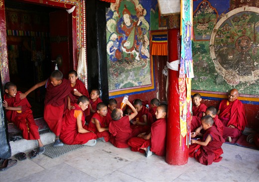 The novice monks.