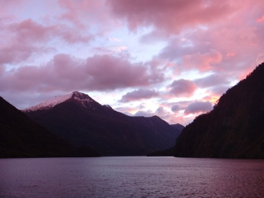Sunset on Doubtful Sound
