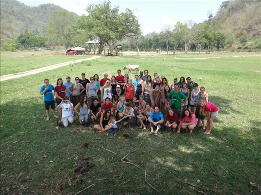 Group of volunteers. Im wearing the Red Sox hat 