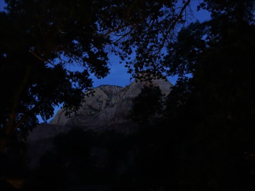 06:00 - Zion NP; My destination glimpsed through the morning gloom.