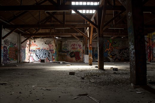 The entrance to the building