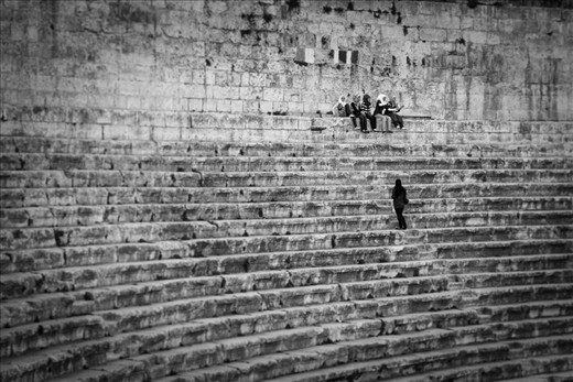 Young girls singing in Amman amphitheater