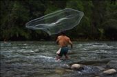 fishing works better in rainy days. Dusun fisherman from Borneo jungle.: by carolinacarrelli, Views[342]