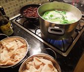 Cooking the noodles and vegetables: by carrie1la, Views[601]