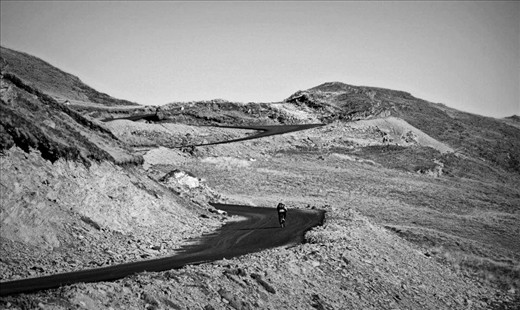 This is a biker that took on quite a challenge  for which i admire his dedication