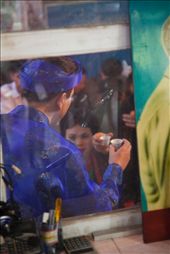Whilst his new wife is enjoying family comforts, through a nearby window her western groom can be seen keeping up tradition, engaging in a toast of Vietnamese rice wine with her relatives to encourage good health into old age.: by cate5, Views[402]