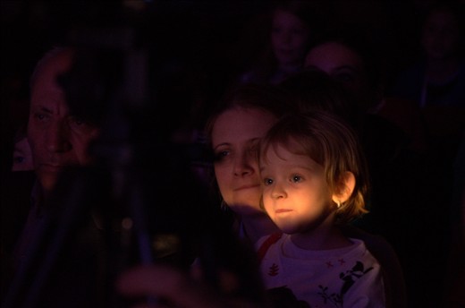 Three generations... One cannot wonder what is each of them thinking and how did they perceive the story that was told to them by the use of wood, rags, cardboard, plastic and... a bit of magic.