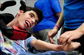 Even disability does not stop this young man from using his facial muscles to laugh and smile.: by cattack, Views[644]