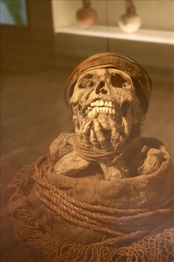  This pre-Colombian mummy defied decomposure and now rests in the Gold Museum.